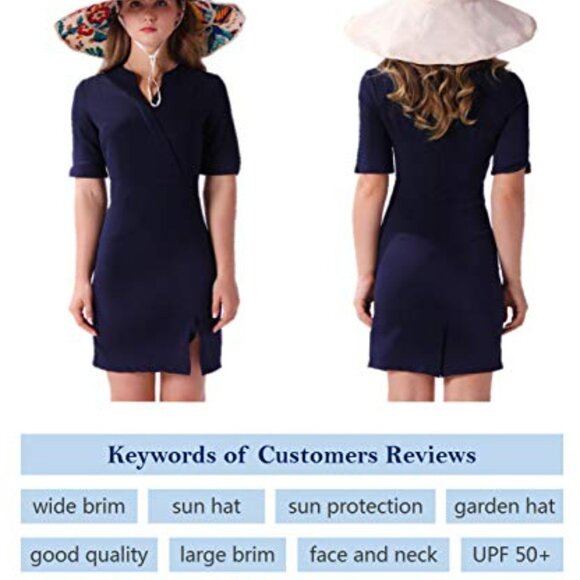 Reversible UPF 50+ Floppy Sun Hat Packable Travel Beach Bucket Hat main image 4